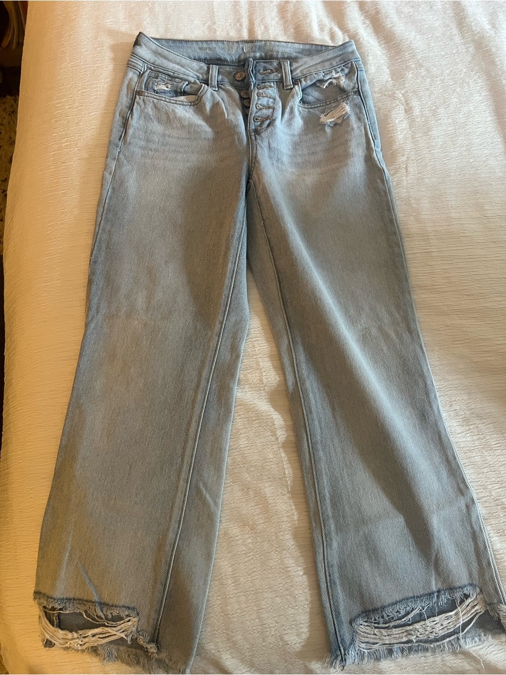 Rewash Light Blue Distressed Flare Jeans